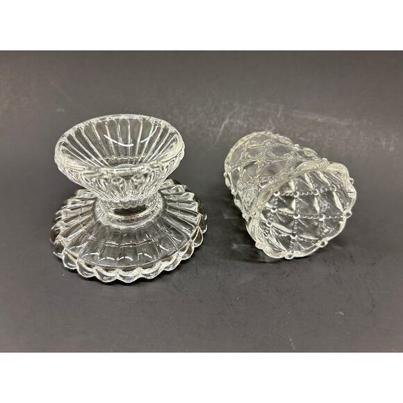 PartyLite Crystal Candle Holder Pair, Retired VTG Votive, Tealight or Tapers. - Picture 4 of 7